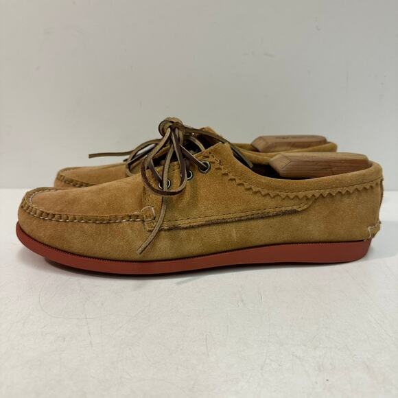 NWOT Quoddy Men’s Blucher Shoe Toast Suede Camp Moc Made in Maine USA 9.5 D - Picture 3 of 11